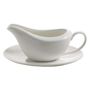 Bílá porcelánová nálevka na omáčku Maxwell & Williams Basic, 260 ml