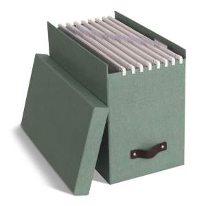 Zelený kartonový organizér na dokumenty Johan Canvas Paper Laminate – Bigso