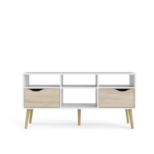 Bílý TV stolek Tvilum Oslo, 117 x 57 cm