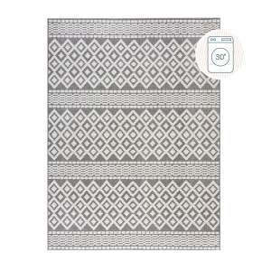 Šedý pratelný koberec z žinylky 80×160 cm Jhansi – Flair Rugs