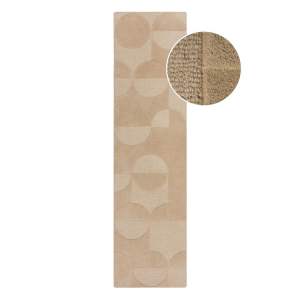 Béžový vlněný koberec běhoun 60×230 cm Gigi – Flair Rugs