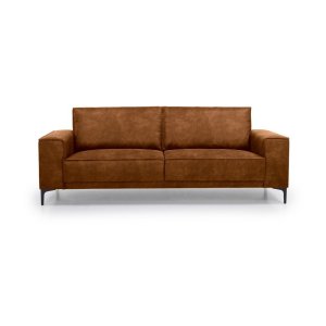 Koňakově hnědá pohovka z imitace kůže 224 cm Copenhagen – Scandic