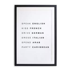 Obraz 30×40 cm Speak, Kiss, Drive – Really Nice Things