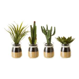 Umělé rostliny v sadě 4 ks (výška 18 cm) Cactus – Casa Selección