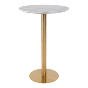 Kulatý barový stůl s deskou v dekoru mramoru ø 70 cm Bolzano – House Nordic
