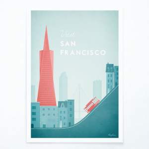 Plakát Travelposter San Francisco, 30 x 40 cm