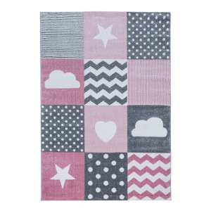 Růžovo-šedý dětský koberec 80×150 cm Kids – Ayyildiz Carpets