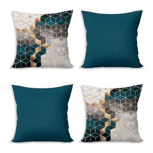 Povlaky na polštáře v sadě 4 ks 43×43 cm Optic – Minimalist Cushion Covers