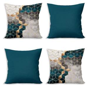 Povlaky na polštáře v sadě 4 ks 43×43 cm Optic – Minimalist Cushion Covers