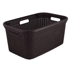 Hnědý koš na prádlo Curver Style Basket, 45 l