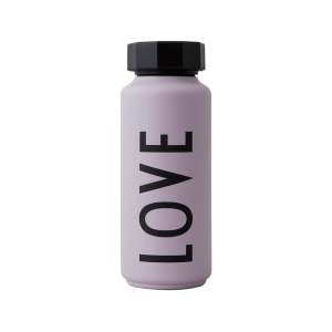 Fialová termo láhev Design Letters Love, 500 ml