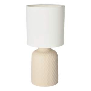 Béžová stolní lampa s textilním stínidlem (výška 32 cm) Iner – Candellux Lighting