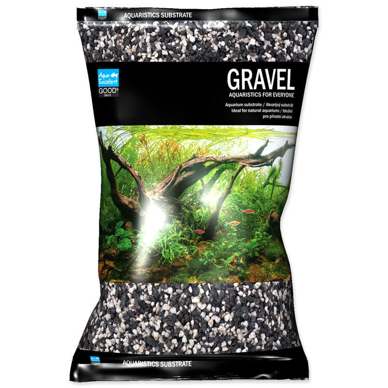 Drť AQUA EXCELLENT černá bílá 4-8 mm 8kg Drť AQUA EXCELLENT černá bílá 4-8 mm 8kg