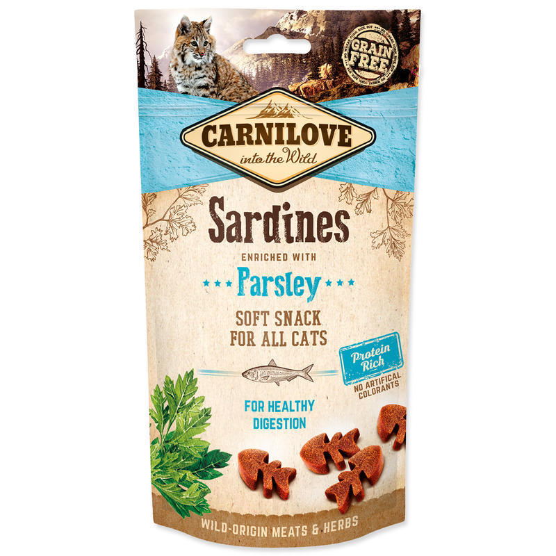 CARNILOVE Cat Semi Moist Snack Sardine enriched with Parsley 50g CARNILOVE Cat Semi Moist Snack Sardine enriched with Parsley 50g