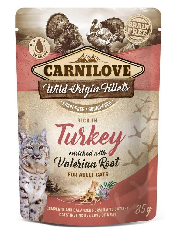 Carnilove Cat Pouch Rich in Turkey Enriched with Valerian 85 g Carnilove Cat Pouch Rich in Turkey Enriched with Valerian 85 g