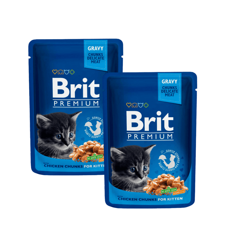 2 x BRIT Premium Kitten Chicken Chunks kapsička 100g 2 x BRIT Premium Kitten Chicken Chunks kapsička 100g