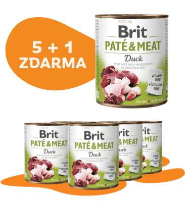 5 + 1 ZDARMA Brit Paté & Meat Duck 800g 5 + 1 ZDARMA Brit Paté & Meat Duck 800g