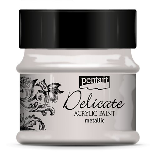Pentart Akrylová barva delikátní metalická PENTART 50 ml STŘÍBRNÁ Pentart Akrylová barva delikátní metalická PENTART 50 ml STŘÍBRNÁ
