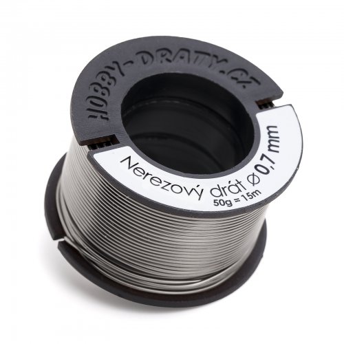 Hobby dráty Nerezový drát 0,7/50g Hobby dráty Nerezový drát 0,7/50g