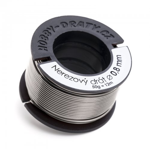 Hobby dráty Nerezový drát 0,8/50g Hobby dráty Nerezový drát 0,8/50g