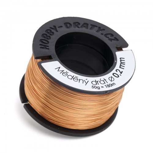 Hobby dráty Měděný drát 0,2/50g Hobby dráty Měděný drát 0,2/50g