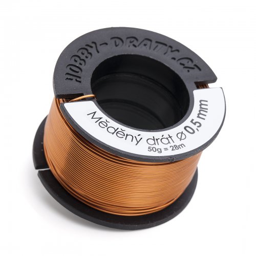 Hobby dráty Měděný drát 0,5/50g Hobby dráty Měděný drát 0,5/50g
