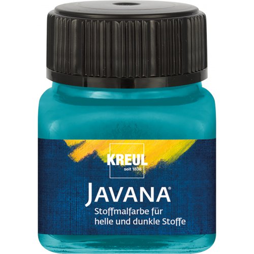 Kreul Barva na světlý a tmavý textil JAVANA 20 ml TYRKYSOVÁ Kreul Barva na světlý a tmavý textil JAVANA 20 ml TYRKYSOVÁ