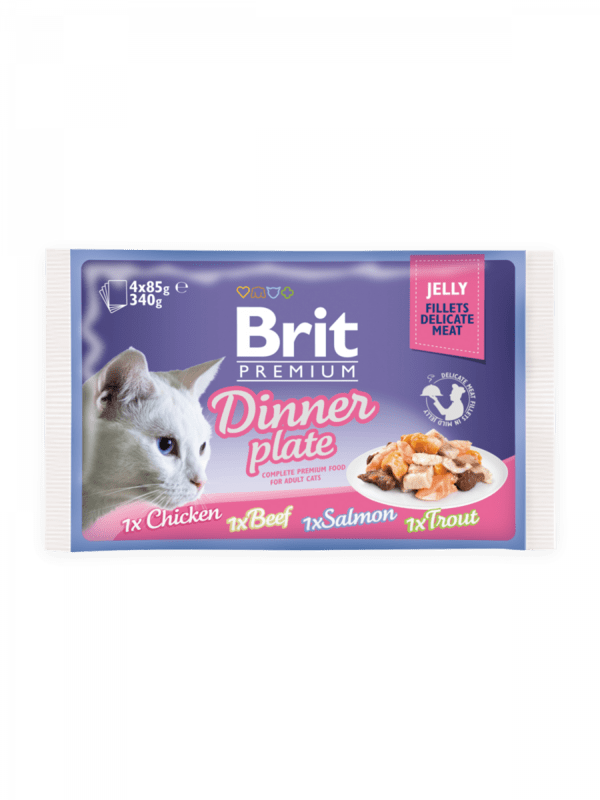 Brit Premium Cat Delicate Fillets in Jelly Dinner Plate (4 x 85 g) 340 g Brit Premium Cat Delicate Fillets in Jelly Dinner Plate (4 x 85 g) 340 g