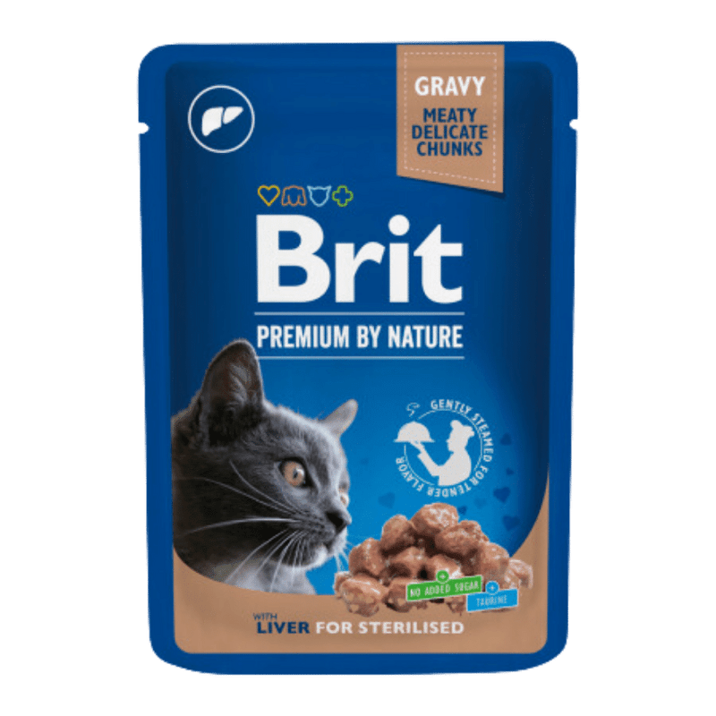 Brit Premium Cat Pouches Liver for Sterilized 100 g Brit Premium Cat Pouches Liver for Sterilized 100 g