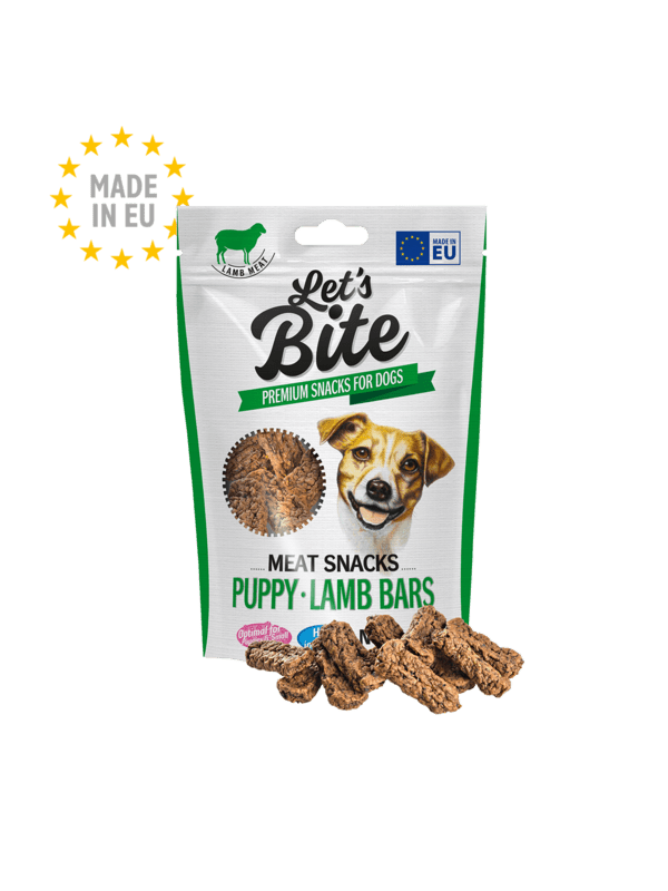 Let’s Bite Meat Snacks Puppy Lamb Bars 80 g Let’s Bite Meat Snacks Puppy Lamb Bars 80 g