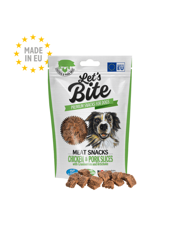 Let’s Bite Meat Snacks Chicken and Pork Slices with Cranberries and Artichoke 80 g Let’s Bite Meat Snacks Chicken and Pork Slices with Cranberries and Artichoke 80 g