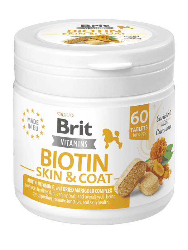 Brit Vitamins Biotin Skin & Coat Care (60 Tablets) 120 g Brit Vitamins Biotin Skin & Coat Care (60 Tablets) 120 g