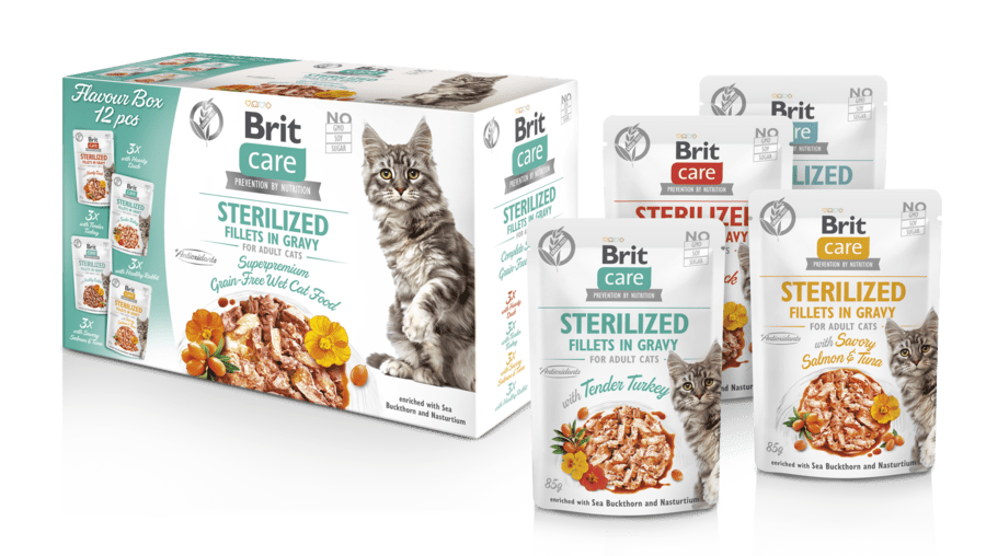 BCC Flavour box Sterilized Fillet in Gravy, 12*85 g 1,02 kg BCC Flavour box Sterilized Fillet in Gravy, 12*85 g 1,02 kg