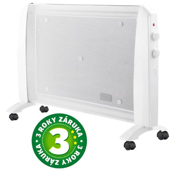 Slídový topný panel mica 2 stupně výkonu, max 2000W, termostat, na kolečkách, na 25m2 Slídový topný panel mica 2 stupně výkonu, max 2000W, termostat, na kolečkách, na 25m2