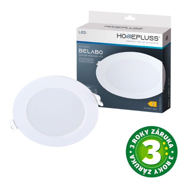 Vestavný LED panel 6W 510lm, studená, kruhový, 12cm, 3 roky Vestavný LED panel 6W 510lm, studená, kruhový, 12cm, 3 roky