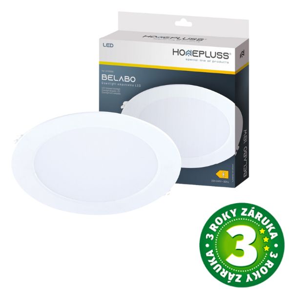 Vestavný LED panel 18W 1600lm, denní, kruhový, 22cm, 3 roky Vestavný LED panel 18W 1600lm, denní, kruhový, 22cm, 3 roky