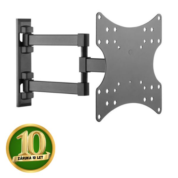 Držák na TV 23″-42″ na zeď Holmios, kloubový 90°h 3-10°v, nosnost 20kg, 10 let záruka Držák na TV 23″-42″ na zeď Holmios, kloubový 90°h 3-10°v, nosnost 20kg, 10 let záruka