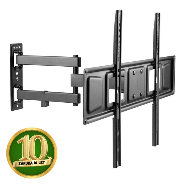 Držák na TV 32″- 70″ na zeď Holmios, kloubový 90°h +10-15°v, nosnost 35kg, 10 let záruka Držák na TV 32″- 70″ na zeď Holmios, kloubový 90°h +10-15°v, nosnost 35kg, 10 let záruka