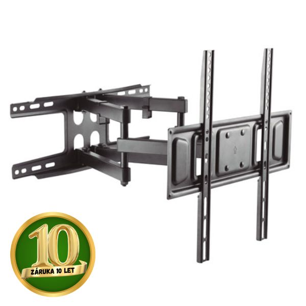 Držák na TV 32″- 70″ na zeď Holmios, kloubový 60°h +10-15°v, nosnost 40kg, 10 let záruka Držák na TV 32″- 70″ na zeď Holmios, kloubový 60°h +10-15°v, nosnost 40kg, 10 let záruka