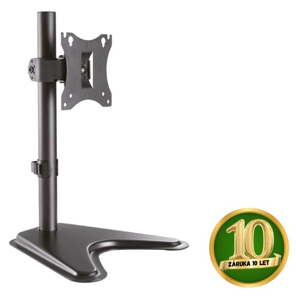 Stojan na monitor 17″- 27″ na stůl Holmios, otočný 45°h +10-10°v, nosnost 7kg, 10 let zár. Stojan na monitor 17″- 27″ na stůl Holmios, otočný 45°h +10-10°v, nosnost 7kg, 10 let zár.