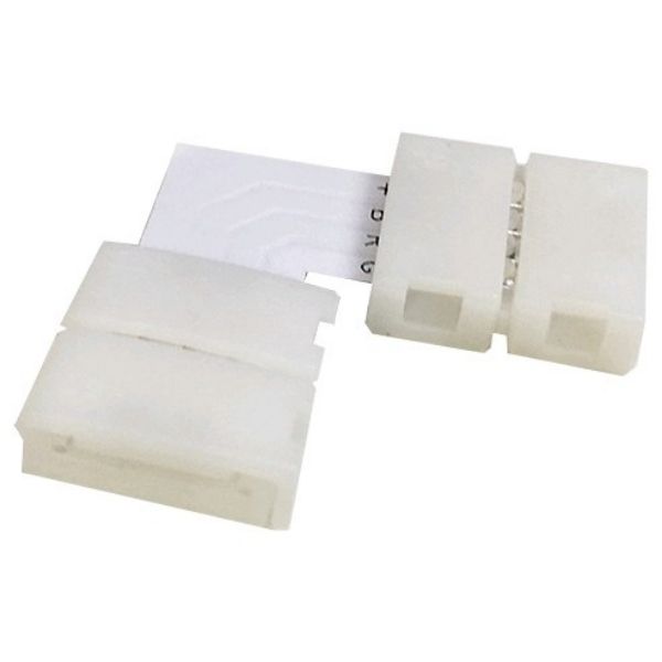 Konektor RGB LED pásku 10mm – roh bez pájení Konektor RGB LED pásku 10mm – roh bez pájení