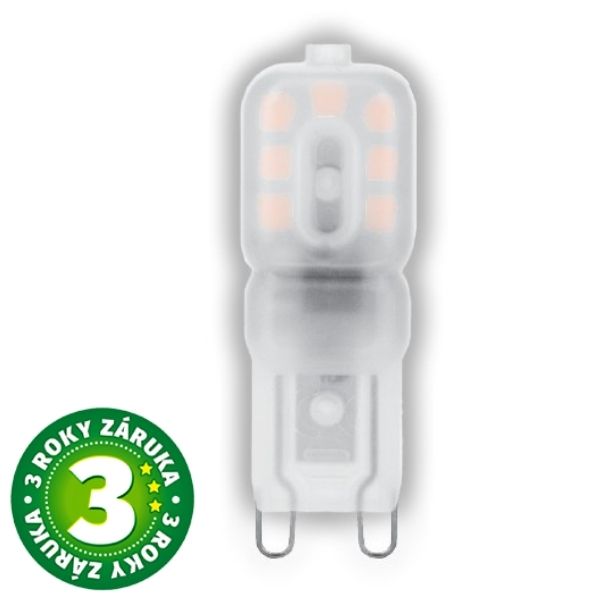 Prémiová LED žárovka G9 2,5W 180lm, teplá, ekv. 19W, 3 roky Prémiová LED žárovka G9 2,5W 180lm, teplá, ekv. 19W, 3 roky