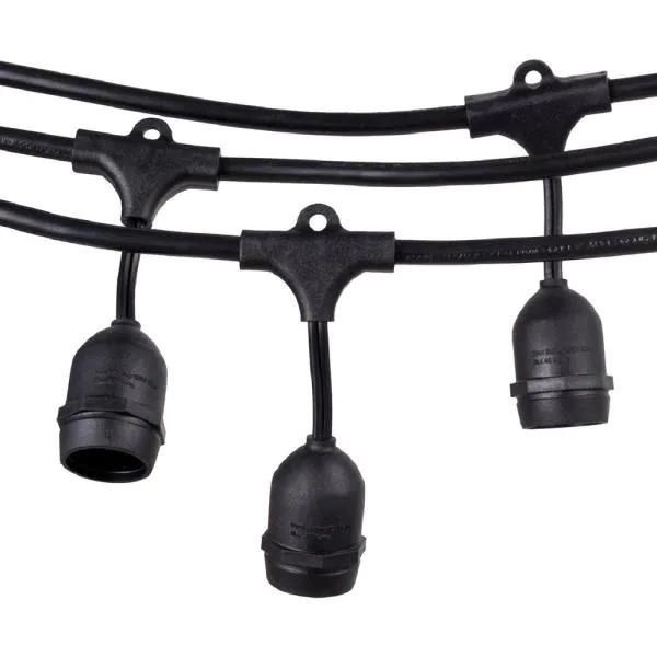 Venkovní světelný řetěz na 10 ks žárovek E27, délka 5m, nastavitelný Venkovní světelný řetěz na 10 ks žárovek E27, délka 5m, nastavitelný