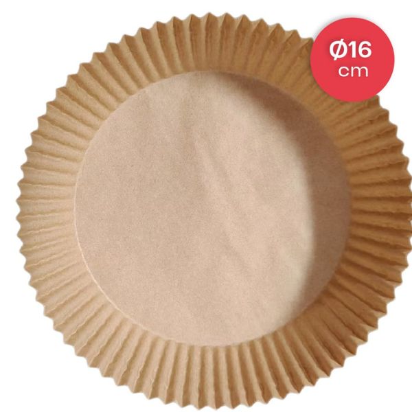 Pečící papír do horkovzdušné fritézy, kruh 16cm, výška 5cm, balení 100ks Pečící papír do horkovzdušné fritézy, kruh 16cm, výška 5cm, balení 100ks