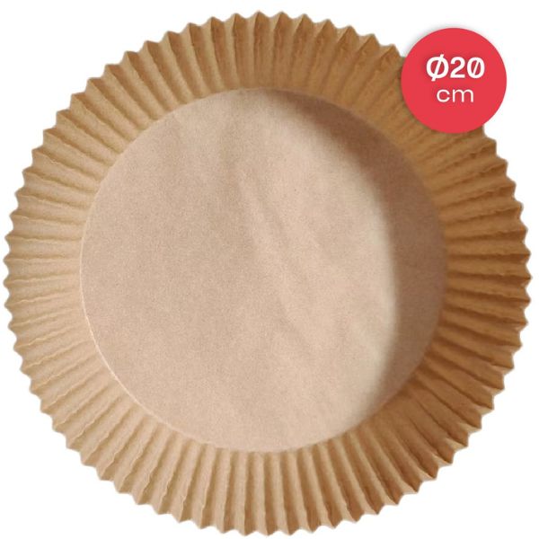 Pečící papír do horkovzdušné fritézy, kruh 20cm, výška 5cm, balení 100ks Pečící papír do horkovzdušné fritézy, kruh 20cm, výška 5cm, balení 100ks