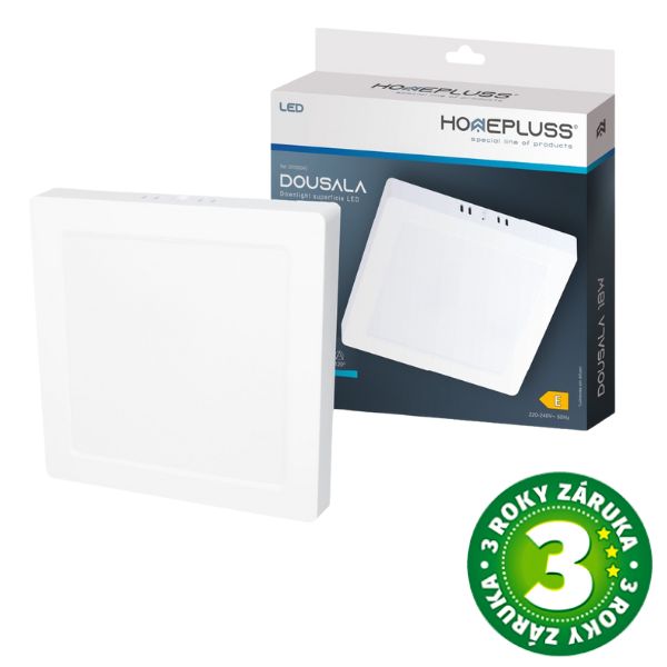 Prémiový přisazený LED panel 18W 1600lm, studená, čtvercový, 21,5cm, 3 roky Prémiový přisazený LED panel 18W 1600lm, studená, čtvercový, 21,5cm, 3 roky