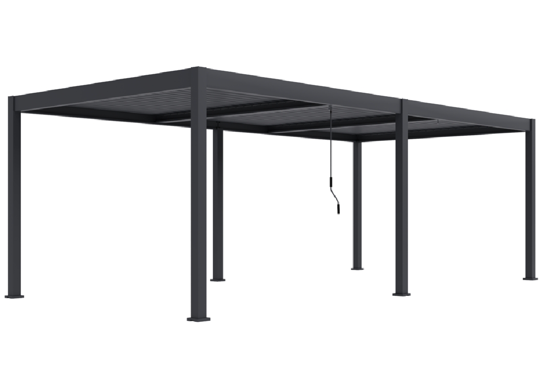 Bioklimatická pergola INTRO DUO 7,2×3,6 m, hliník – volně stojící Bioklimatická pergola INTRO DUO 7,2×3,6 m, hliník – volně stojící