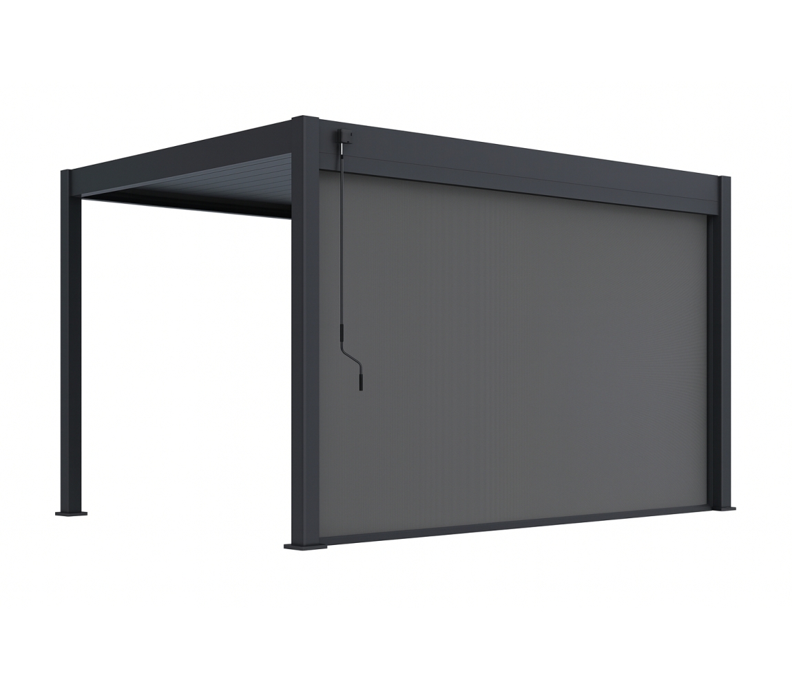 Zástěna 2,65 m pro bioklimatickou pergolu, tmavě šedá Zástěna 2,65 m pro bioklimatickou pergolu, tmavě šedá