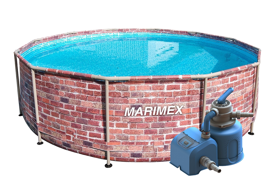 Bazén Marimex Florida 3,66×0,99 m s pískovou filtrací – motiv CIHLA Bazén Marimex Florida 3,66×0,99 m s pískovou filtrací – motiv CIHLA