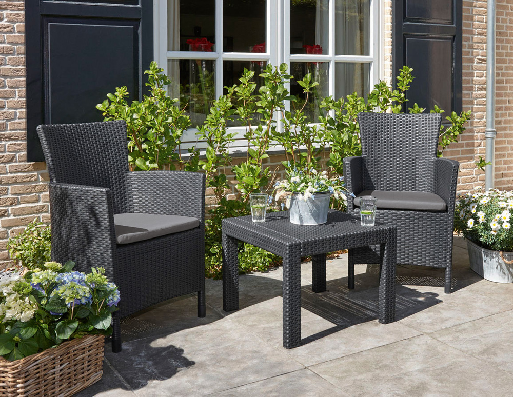 KETER Balkónový set Allibert Rosario - grafit - Obrázek 2